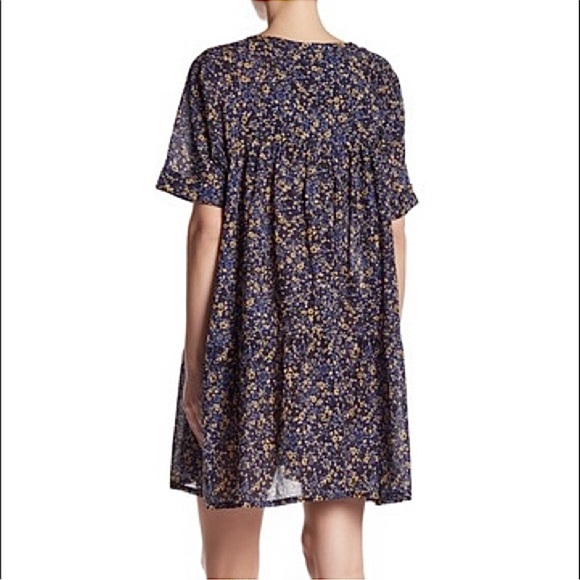 Current Elliott The Raglan Tee Dress in Floral Field 100% Cotton - Picture 2 of 16